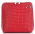 Kožené kabelka listonoška Genuine Leather červená 218