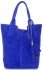 Bőr táska shopper bag Vittoria Gotti kobalt V5190