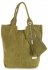Bőr táska shopper bag Vittoria Gotti zöld V5190