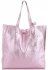 Bőr táska shopper bag Vera Pelle rózsaszín 205454