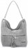 Bőr táska shopper bag Vittoria Gotti világosszürke V3821