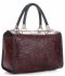 Bőr táska kuffer Genuine Leather bordó 214E