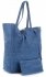 Bőr táska shopper bag Vera Pelle kék 601