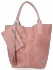 Bőr táska shopper bag Vittoria Gotti rózsaszín B15