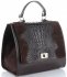Bőr táska kuffer Genuine Leather csokoládé 295
