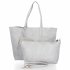 BEE BAG Torebki Damskie 2w1 Shopper XXL z Listonoszką Zoey Jasno Szara