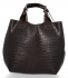 GEANȚĂ DIN PIELE shopper bag Vittoria Gotti ciocolatiu VG804