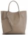 GEANȚĂ DIN PIELE shopper bag Vittoria Gotti maro pământiu V355