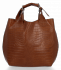GEANȚĂ DIN PIELE shopper bag Vittoria Gotti roșcat VG804