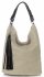 GEANȚĂ DIN PIELE shopper bag Genuine Leather bej G100