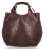 GEANȚĂ DIN PIELE shopper bag Vittoria Gotti maro VG804