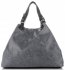 GEANȚĂ DIN PIELE shopper bag Genuine Leather gri 898G