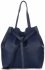 GEANȚĂ DIN PIELE shopper bag Genuine Leather bleumarin 1158