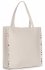 GEANȚĂ DIN PIELE shopper bag Genuine Leather gri deschis 5013