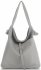 GEANȚĂ DIN PIELE shopper bag Vittoria Gotti gri deschis V5701