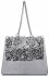 GEANȚĂ DIN PIELE shopper bag Vittoria Gotti argint V5798