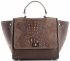 Kožené kabelka kufrík Genuine Leather zemitá 295