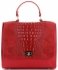 Kožené kabelka kufrík Genuine Leather červená 295