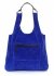Kožené kabelka shopper bag Genuine Leather modrá 8023