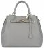 Kožené kabelka kufrík Vittoria Gotti svetlo šedá V366
