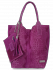 Kožené kabelka shopper bag Vittoria Gotti fialová B23