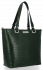 Kožené kabelka klasická Vittoria Gotti fľašková zelená V2395