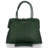 Kožené kabelka klasická Vittoria Gotti fľašková zelená V2397