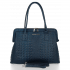 Kožené kabelka klasická Vittoria Gotti tmavo modrá V2397