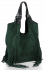 Kožené kabelka shopper bag Vittoria Gotti fľašková zelená B10