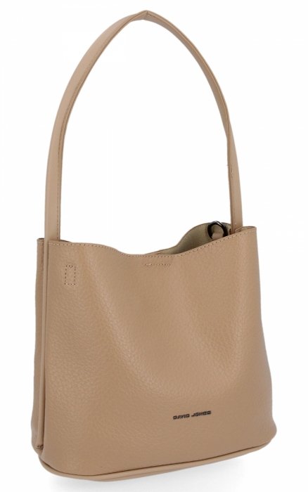 Uniwersalna Torebka Damska firmy David Jones 6718-1A Ciemno Beżowa