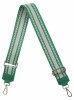 Modny Pasek Do Torebki Stripes Mix P0010 Smocza Zieleń/Beżowy