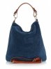 Kožené kabelka univerzálna Genuine Leather tmavo modrá 17
