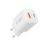 TECH-PROTECT NCM33W 2-PORT NETWORK CHARGER PD 33W / QC3.0 WHITE