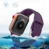 Silikonowa opaska Silicone Strap APS do Apple Watch 42 / 44 / 45 pasek bransoleta do zegarka - fioletowa