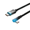 Baseus MVP Elbow kątowy kabel przewód Power Delivery z bocznym wtykiem USB Typ C / USB Typ C 1 m 100W 5A niebieski (CAVP000621)