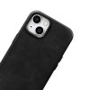 iCarer Oil Wax Premium Leather Case skórzane etui iPhone 14 Plus magnetyczne z MagSafe czarny (WMI14220703-BK)