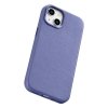 iCarer Case Leather pokrowiec etui z naturalnej skóry do iPhone 14 jasnofioletowy (WMI14220705-LP) (kompatybilne z MagSafe)