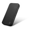 iCarer CE Premium Leather Folio Case skórzane etui iPhone 14 Plus z klapką magnetyczne MagSafe czarny (WMI14220715-BK)