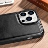 iCarer Leather Oil Wax etui iPhone 14 Pro Max skórzany pokrowiec czarne (WMI14220720-BK)