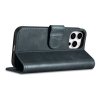 iCarer Oil Wax Wallet Case 2in1 etui iPhone 14 Pro Max skórzany pokrowiec z klapką Anti-RFID niebieski (WMI14220724-BU)