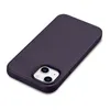 iCarer Case Leather pokrowiec etui z naturalnej skóry do iPhone 14 Plus ciemnofioletowy (kompatybilne z MagSafe)