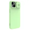 Nillkin CamShield Silky Silicone Case etui iPhone 14 pokrowiec z osłoną na aparat zielony