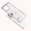 Etui silikonowe z kryształami Swarovski Kingxbar Wish Series do iPhone 14 Pro - różowe