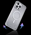 Kingxbar PQY Go Out Series magnetyczne etui iPhone 14 MagSafe srebrne