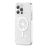 Kingxbar PQY Geek Series magnetyczne etui iPhone 14 Pro MagSafe srebrne