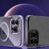 Kingxbar PQY Ice Crystal Series magnetyczne etui iPhone 14 MagSafe srebrne