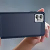 Carbon Case etui Xiaomi Poco F4 5G elastyczny silikonowy karbonowy pokrowiec czarne