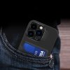 Leather Stand Case etui do iPhone 14 Pro pokrowiec portfel na kartę z podstawką czarne