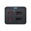 Ładowarka sieciowa GaN5 Baseus CCGP110201 67W HUB HDMI 2x USB-C / USB-A / HDMI 4K 30Hz 1,5m - czarna + kabel USB-C - USB-C 100W 