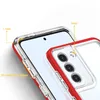 Clear 3in1 etui do Samsung Galaxy S23 silikonowy pokrowiec z ramką czerwone